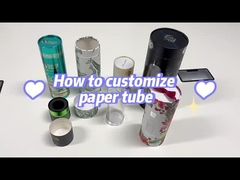 Op maat gemaakte grote cilinderdoos Cosmetische parfum cadeau buis papier verpakkingsdoos Bloemen papier buisdoos