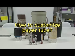 Gepersonaliseerde grijze cilinder verpakking ronde doos bloemen papier buis voor bloemen cosmetische cadeautje