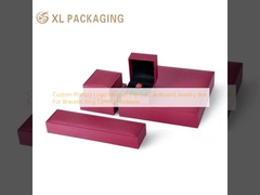 Persoonlijk geprinte logo magneet flip deksel karton sieraden doos voor armband Ring oorbel halsketting