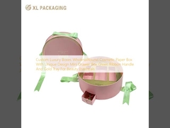 Custom Cosmetic Paper Box Mini Drawer Box Groene lint handvat En Gouden Tray Voor schoonheid Essentials