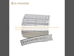 Gepresteerde tekstureerde papieren stickers rechthoekig Custom Business Sticker labels