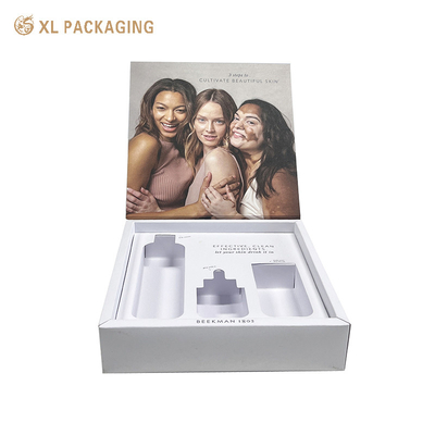 kopen Witte drukpapier cosmetisch papierdoos Magnetisch afsluitbaar verpakkingsdoosje met EVA online manufacture