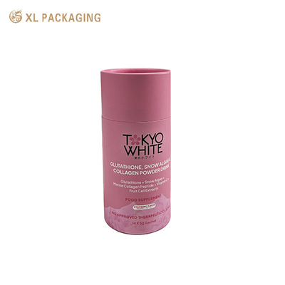 kopen Roze volkleurig schattig ronde rand papier buis voor losse blad thee Kleine capaciteit Tea Paper Tube verpakking cilinder doos online manufacture