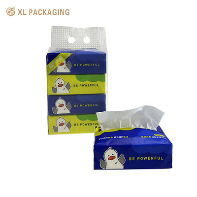 kopen Op maat gemaakte 4-pakket Draagbare Handheld Virgin Wood Pulp Soft Facial Paper Tissue met Cartoon IP Packaging online vervaardiging
