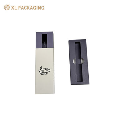 kopen Aangepaste reliëf logo lade parfumdoos 350g kraftpapier paarse binnenverpakking voor 10ml parfumflesje online vervaardiging