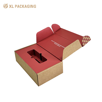 kopen Kraft Inner Gift Shipping Box Kleding Thee Grofed Mailer Boxes Met Paper Tray Hold online manufacture