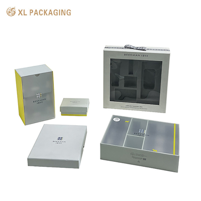 kopen Op maat gemaakte cosmetische dozen Binnenmateriaal Blisterverpakking Cosmetica Huidverzorging Top en bodem verpakking Transparant PVC-venster online manufacture