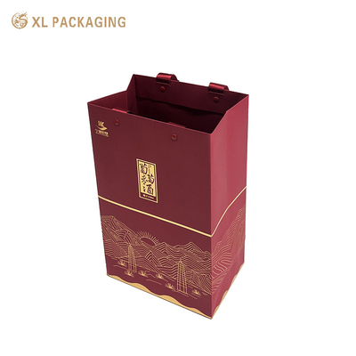 kopen Mode Luxe Speciaal Papieren Handtas Rood Sieraden Halsketting Armband Oordelen Verpakkingsdoos Geschenktassen online manufacture