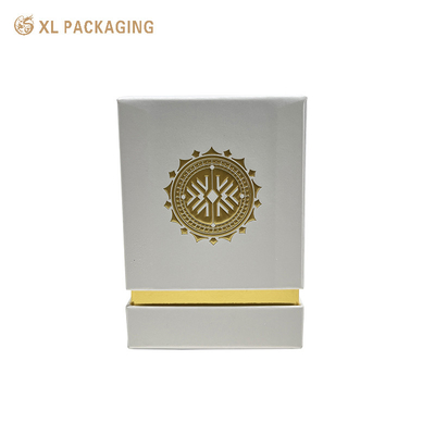 kopen Luxe Parfums Paper Box Gift Box Wit Warm Stamping Custom Logo Deksel En Base Box online manufacture