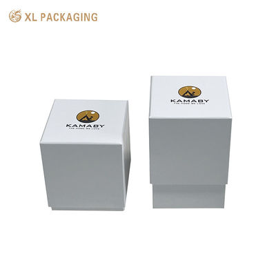 kopen Custom White 2 Stuks Stijve Kaarsdoos 2mm Grijsbord Matte Laminering Lege Deksel Bodem Doos Voor Parfum Fles online vervaardiging