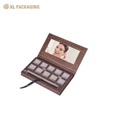 kopen Gepersonaliseerd stijf karton lege magnetische oogschaduw pannen papieren doos met spiegel online manufacture