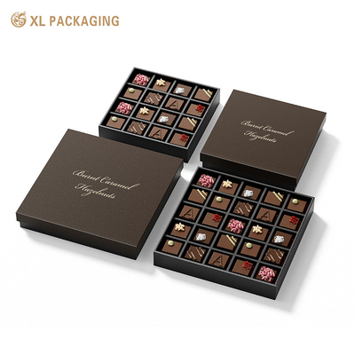 kopen Op maat gemaakte luxe chocolade doos in hard karton en kraft papier als cadeau online manufacture