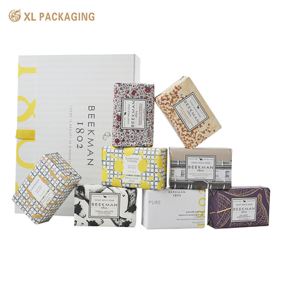 kopen Op maat gemaakte luxe zeepcontainer verpakking cadeaubon voor 8-delige schuimbar zeep set online manufacture