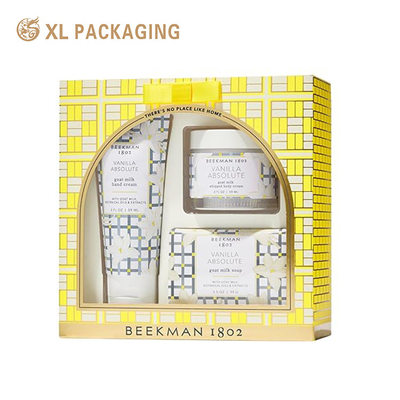 kopen Op maat gemaakte papieren doos voor luxe cadeauverpakking van cosmetische huidverzorgingssets met stempel online manufacture
