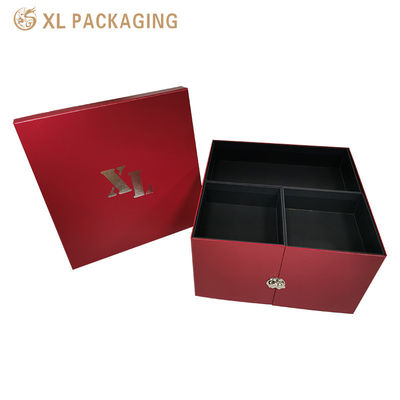 kopen Luxe geschenkdoos met 360° draaimechanisme met dubbele deur en vier onafhankelijke compartimenten voor luxe verpakkingen online vervaardiging