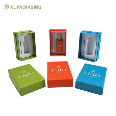 kopen Custom Luxury Green 3-Piece Rigid Fragrance Packaging Box Wit Logo Printing, EVA Tray Met Afzonderlijke Slots Voor Parfums & Card, Multiple Box Styles & Inner Foam online vervaardiging