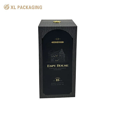 kopen Luxe Hinge Whiskey Geschenkdoos met Soft Touch Laminering, Goudfolie Bedrukking en Custom EVA Inzetstuk voor Drankverpakking online vervaardiging