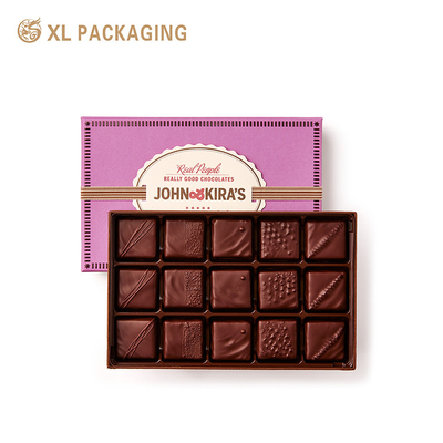 kopen Groothandel Food Candy Bar Cookie Chocolate Paper Box Met Kussen Pads Kraft Paper Divider Insert online manufacture
