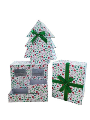 kopen Custom Holiday Slide Drawer Box Set Kerstboom Geschenk Verpakking Met Metal Pull online vervaardiging