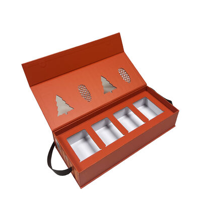 kopen Custom luxe kerstkoekjes cadeau doos Rigid verpakking met helder raam helder kleur print online vervaardiging