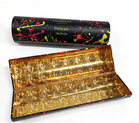 kopen Chocoladedoos met schelpvorm Goudkleurige binnentray Voedselveilig Luxe foliedruk met logo online vervaardiging
