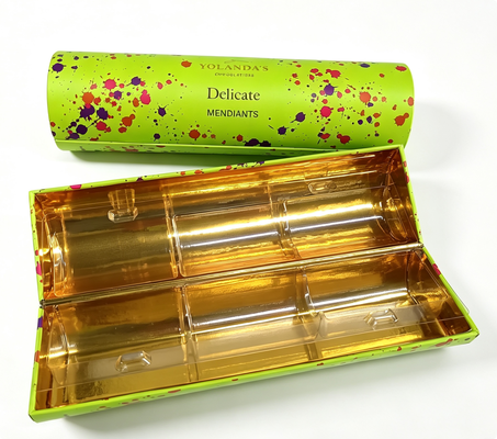 kopen Ronde Chocolade Cadeaubox Magnetische Sluiting Goud Binnenkant Voedselveilige Tray Custom Logo online vervaardiging