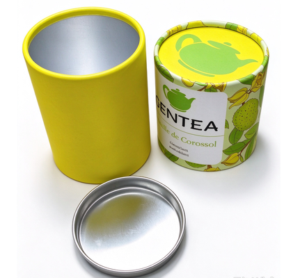 kopen Aangepaste aluminiumfolie gevoerde papieren buisdoos voor thee verpakking cilinder container online vervaardiging