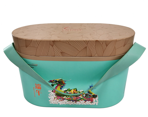 kopen Op maat gemaakte ovale vorm hamper cadeaubon Premium dessert thee koekjes verpakking met handvat online vervaardiging
