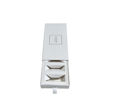 kopen Custom Uncoated Paper Rigid Drawer Box Candle Packaging Ribbon Tag Pull Wholesale online vervaardiging