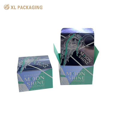 Luxe aangepaste cadeaubon Luxe huidverzorging Glasfles Doos Goudfolie Karton Verpakking Opvouwbare structuur Satin Interieur Ideaal voor merkcadeaus, high-end schoonheidswinkels
