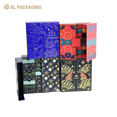 Aangepaste lege adventskalenderdoos voor chocolade- en theeverpakkingen