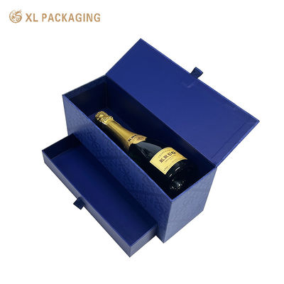 Op maat gemaakte tweelaagse wijnfles- en chocoladegeschenkverpakking met magnetisch deksel – luxe geschenkdoos