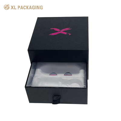 Custom Logo Paper Zwarte Parfumdoos Verpakking Leeg Parfumdoos 2 lagen Laaier Cosmetische cadeaubon