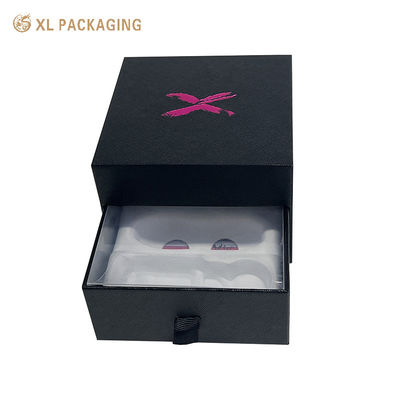 Custom Luxury Two-Layer Gift Drawer Box met rode folie logo en recycleerbaar materiaal voor parfum cosmetische sieraden