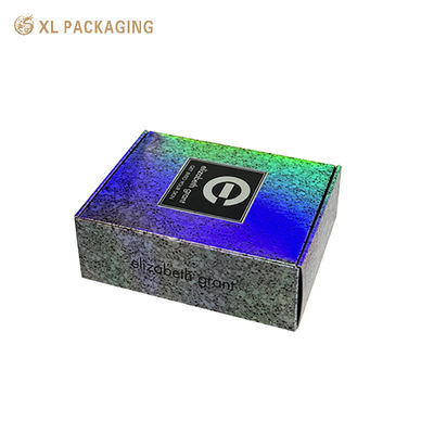 Custom holografische zilveren cosmetische mailbox met geïmprimeerd heet zilveren logo en schuiminvoegsel