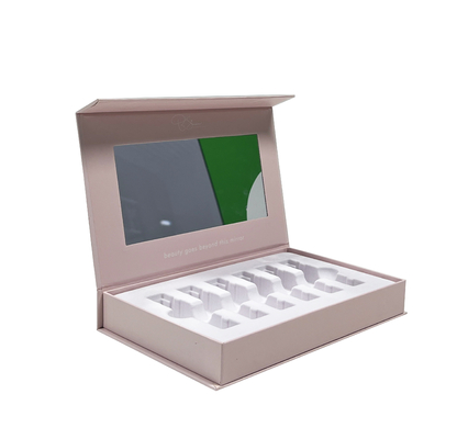 Op maat gemaakte cosmetische verpakkingsdozen SkinCare Set Box met magnetisch sluitbaar kartonpapier Flocking Tray Holder Box