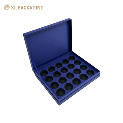 Luxe blauwe thee cadeaubon Verpakking Custom logo met EVA insert