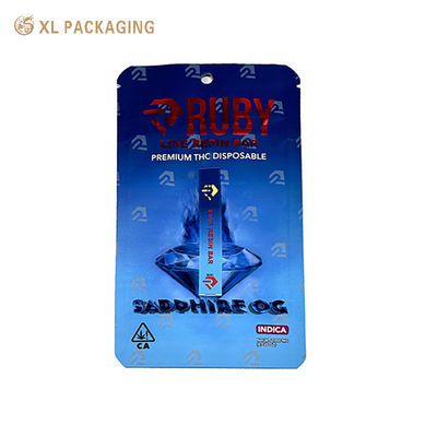 Op maat gemaakte warmteverzegelbare Mylar folie Zip top papier sticker herbruikbare opslagzakken