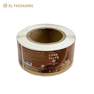 Op maat gemaakte papieren sticker label roll decoratie bruiloft ronde bloemen sticker voor pakket
