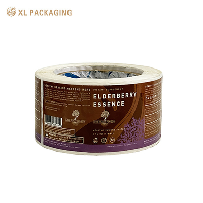 XL Verpakking Aanpassing van het papier Sticker Label Goud Stempel Waterdicht Vinyl Stickers Aanpassing van het logo voor het drukken van flessen