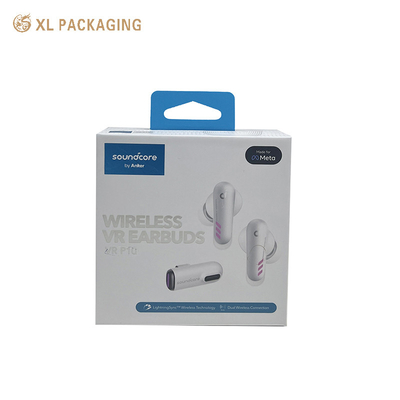 Custom Design Wit Karton Koptelefoon Papier Geschenkdozen Bluetooth Koptelefoon Verpakkingsdoos Voor Koptelefoon