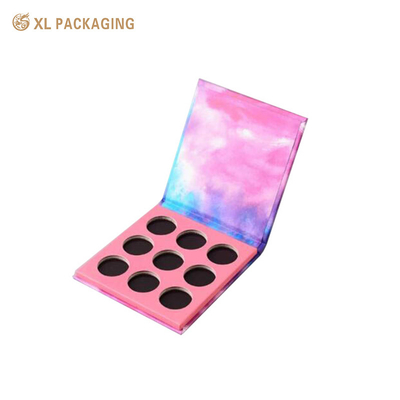 Magneet sluit make-up cosmetica oogschaduw palet met spiegel goud luxe cosmetica verpakking handgemaakt accepteren