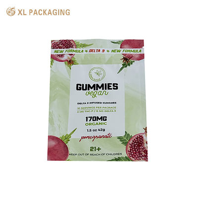 Geurbestendige aangepaste papieren sticker Hersluitbare ritssluiting 1 g 3,5 g 4 g Mylar-zakken