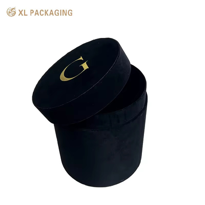 Persoonlijke fluweel ronde buis bruiloft bloemendoos Cylinder luxe rozen bloem cadeau doos