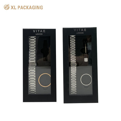 Luxe zwartpapier horloge doos met aangepaste logo drukken
