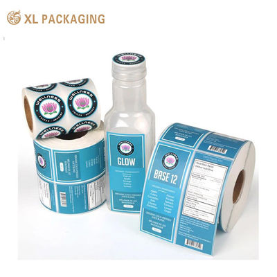 XL Verpakking Op Maat Bedrukte Witte Gevouwen Stickeretiketten Enkelzijdig Zelfklevend Matte/Glans Afwerking Hoge Resolutie Drukwerk Ideaal Voor Branding Productverpakking Decoratieve Toepassingen