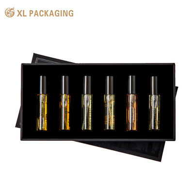 Custom luxe stijve parfum doos met fluwelen inslag en gouden folie stempel voor veilige cadeau verpakking