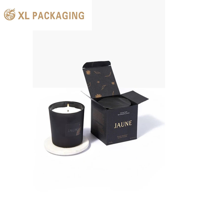 Tuck-Bottom Candle Box Cardboard Cosmetic Gift Box Verpakking Zwarte Retail Box Met Custom Logo