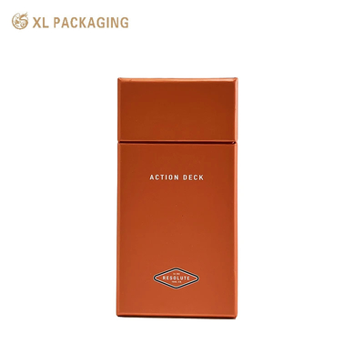 Verpakking Geschenkdozen Bevel Hoek Lipstick Papierdoos Oranje Sigarettendoos Met Custom Logo