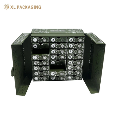 XL Verpakking Custom Gift Box Verpakking Creëer uw verpakking Theezakken Advent Calendar Box Ramanda Dubbele deur Kerstmis Advent Calendar Papierdoos 24 dagen voor thee
